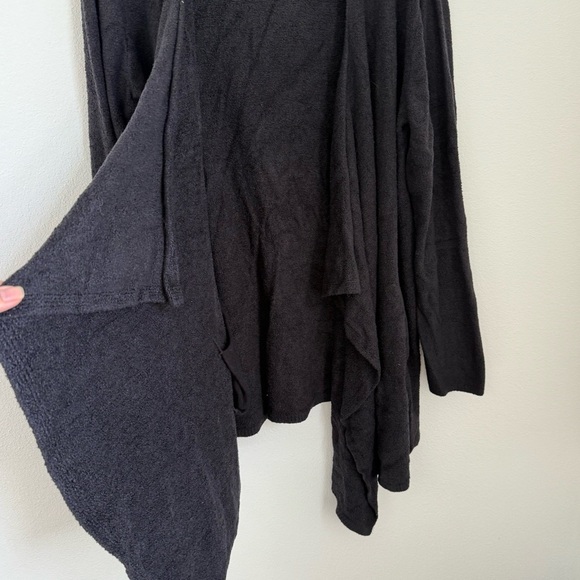 Barefoot Dreams CozyChic Lite Island Wrap Open Front Cardigan Black Size L/XL - Picture 6 of 11